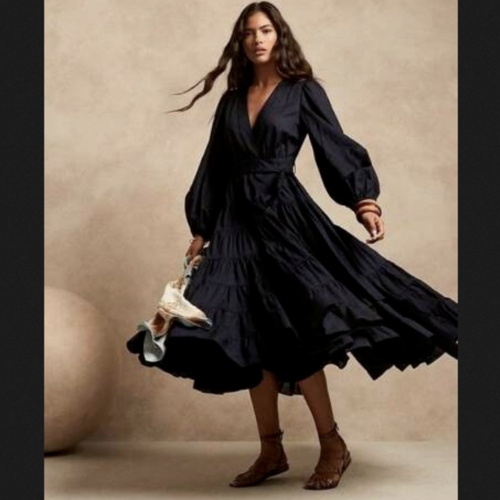 Banana Republic Tiered Midi Dress, 6